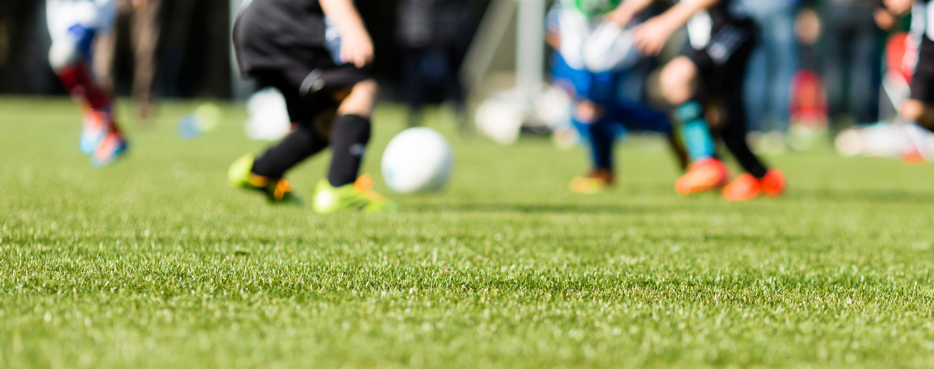 Playing soccer