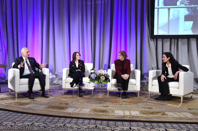 Dr. Howard Fillit with Krista L. Lanctôt, PhD, Dawn Matthews, MS, MBA and Ana C. Pereira, MD